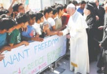Pope Francis with Refugees