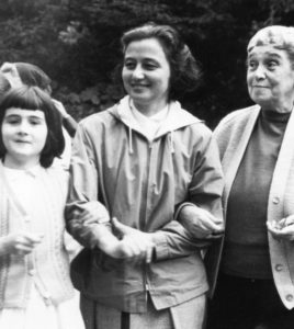 Chiara Lubich with other participants of a Mariapolis in the Dolomite mountains in the 1950s.