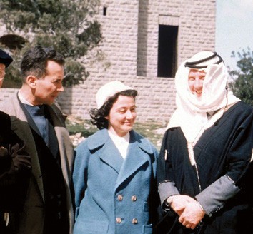 Chiara Lubich during her visit to the Holy Land in the 1950