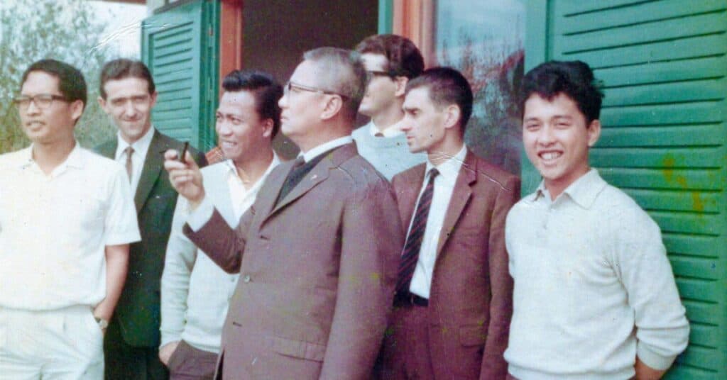 Rene (far right) with a group in Loppiano (Italy) in 1967