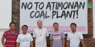 (Clockwise from left to right) Fr. Warren Puno (far right) with Greenpeace Southeast Asia executive director Naderev "Yeb" SaÃ±o and members of the Save Sierra Madre Network